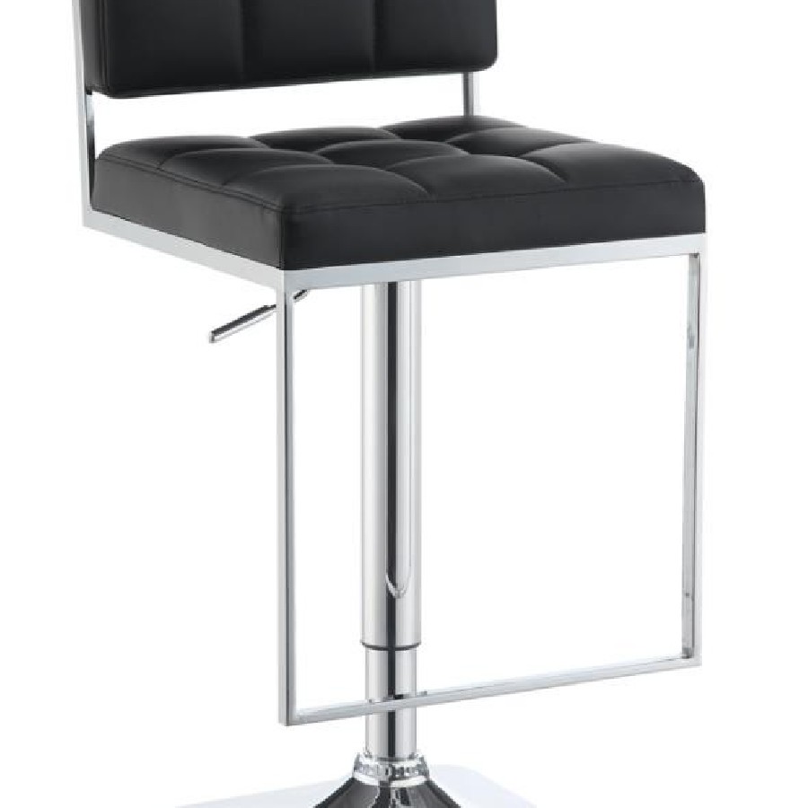 Adjustable Bar Stool Chrome and Black