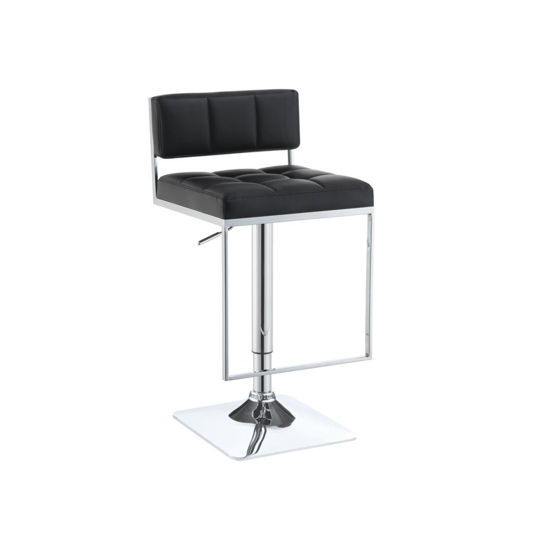 Alameda Adjustable Bar Stool Chrome and Black