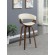Upholstered Swivel Bar Stool Walnut and Ecru