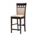 Upholstered Counter Height Stools Cappuccino and Tan (Set of 2)