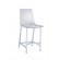 Counter Height Stools Chrome and Clear Acrylic (Set of 2)