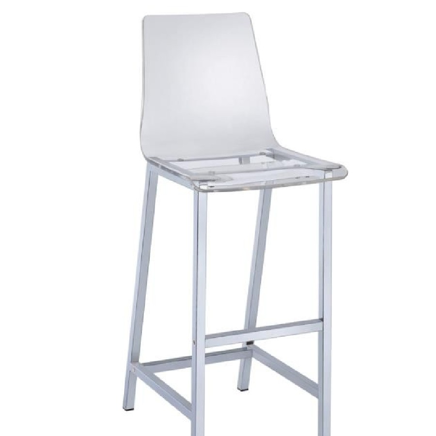 Bar Stools Chrome and Clear Acrylic (Set of 2)