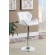 Adjustable Bar Stools Chrome and White (Set of 2)