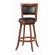 Upholstered Swivel Bar Stools Chestnut and Black (Set of 2)