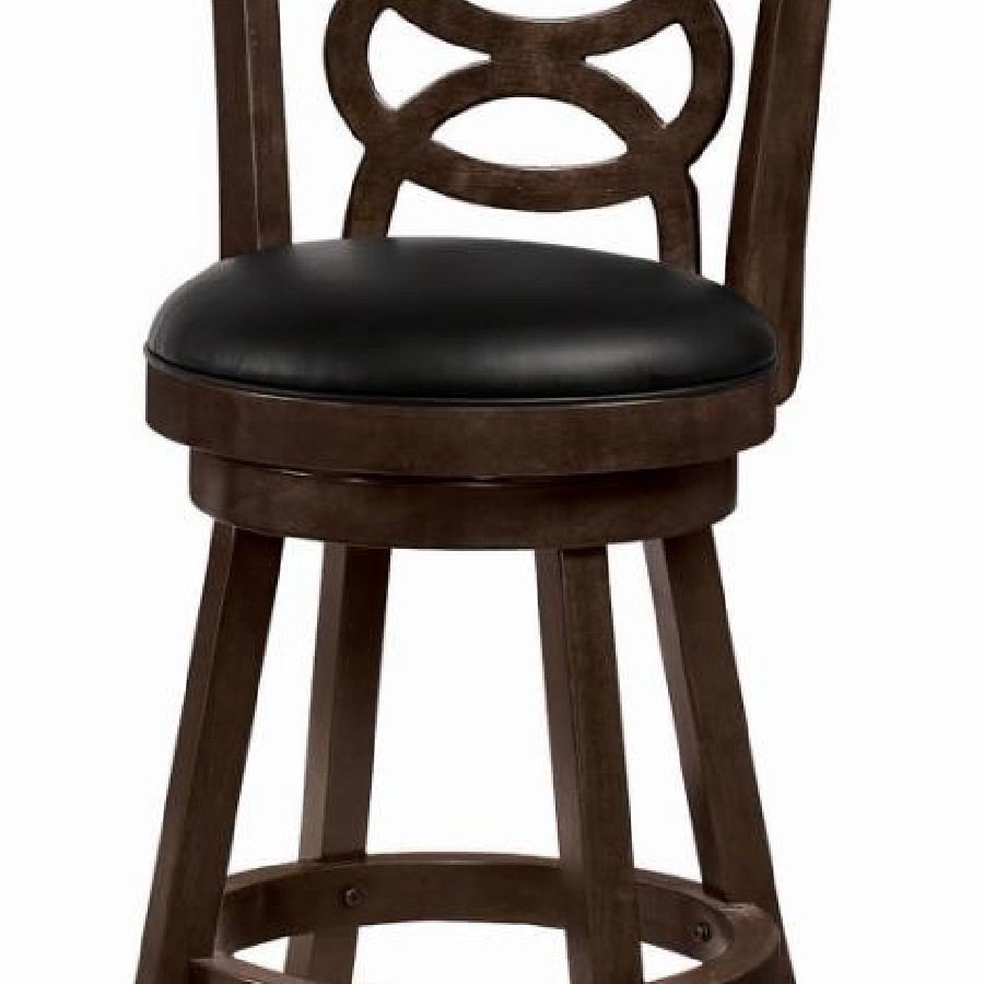 Swivel Counter Height Stools with Upholstered Seat Cappuccino (Set of 2)