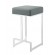 Square Counter Height Stool Grey and Chrome