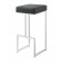 Square Bar Stool Black and Chrome