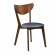 Malone Upholstered Dining Chairs Dark Walnut and Black (Set of 2)