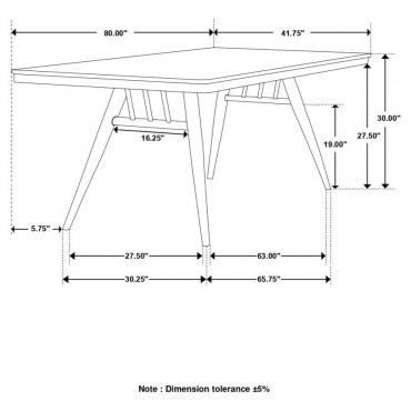 Wes 5-piece Rectangular... 2