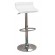29" Upholstered Backless Adjustable Bar Stools White and Chrome (Set of 2)