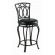 Upholstered Swivel Counter Height Stool Black
