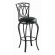 Upholstered Swivel Bar Stool Black