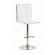 Upholstered Adjustable Bar Stools White and Chrome (Set of 2)
