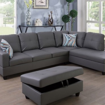 EF9516B----Grey Sectional...