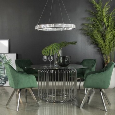 Veena Round Metal Dining...