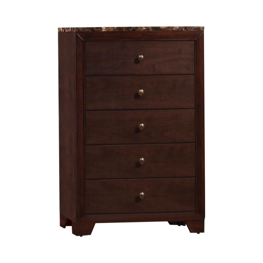 Conner 5-drawer Rectangular Chest Cappuccino