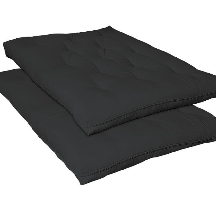 7" Deluxe Futon Pad Black