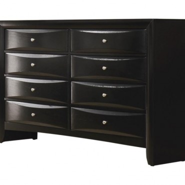 Briana 8-drawer Dresser Black