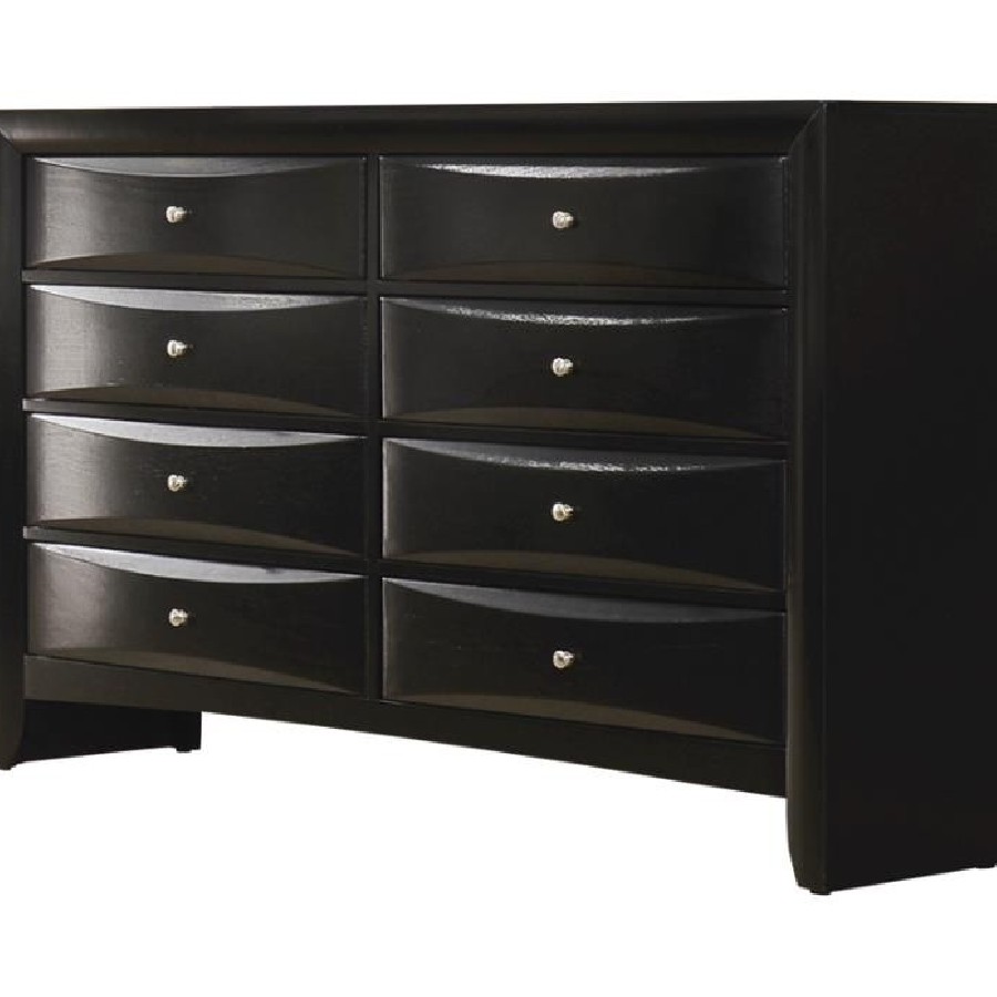 Briana Rectangular 8-drawer Dresser Black