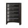 Briana Rectangular 5-drawer Chest Black