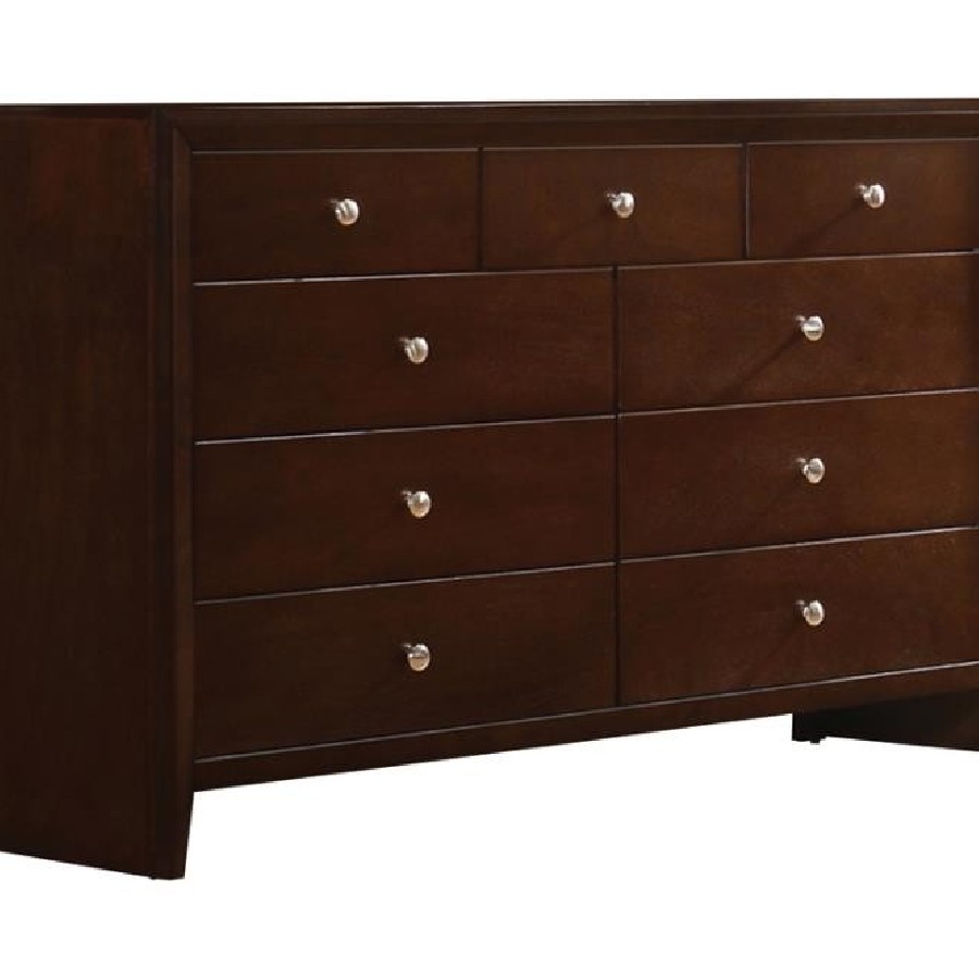 Serenity Rectangular 9-drawer Dresser Rich Merlot