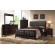 Carlton Eastern King Upholstered Bed Cappuccino and Black