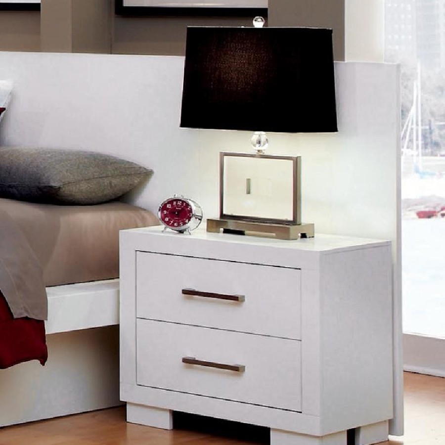 Jessica 2-drawer Nightstand White