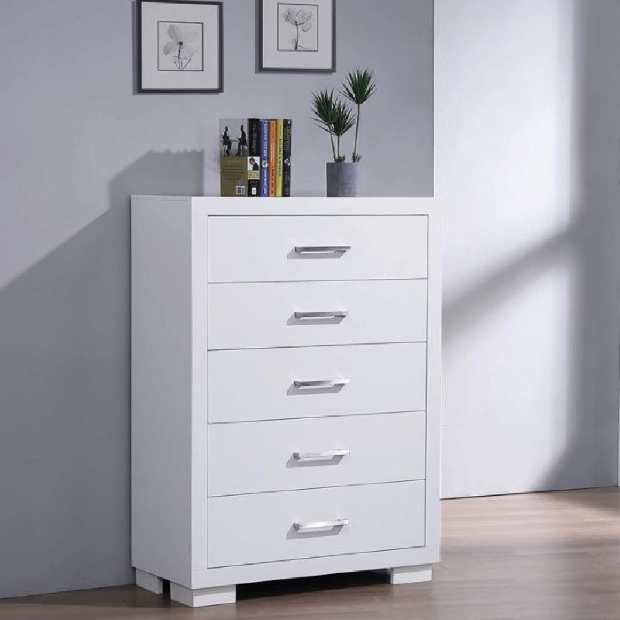 Jessica 5-drawer Chest White