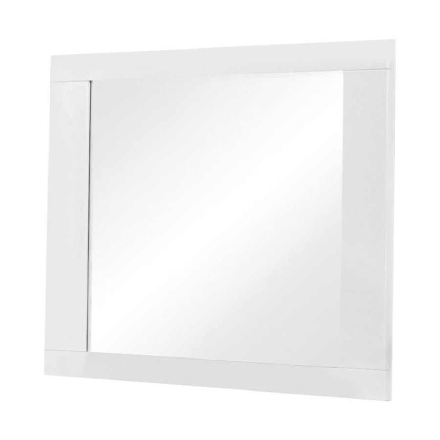 Felicity Rectangle Dresser Mirror Glossy White