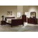 Louis Philippe Queen Sleigh Panel Bed Red Brown