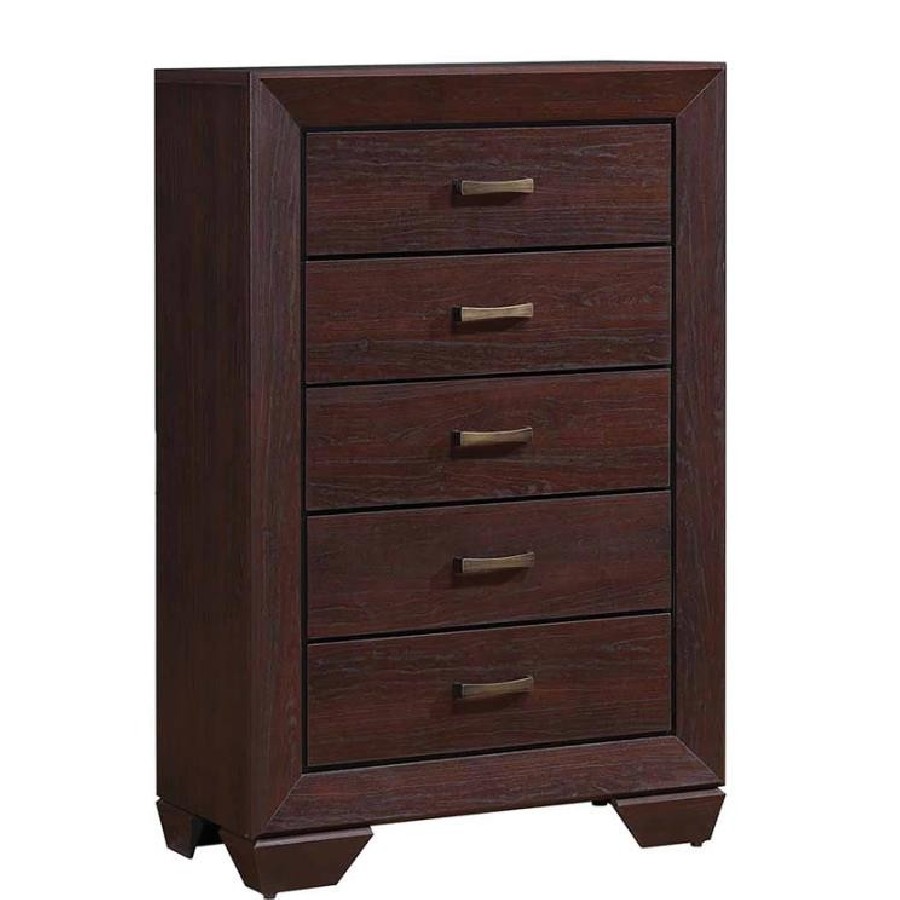 Kauffman 5-drawer Chest Dark Cocoa