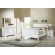 Louis Philippe Queen Sleigh Panel Bed White