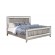 Leighton Full Panel Bed with Mirrored Accents Mercury Metallic