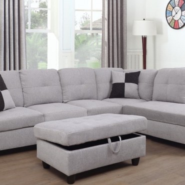 EF121B---Grey Sectional...