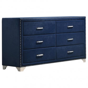 Melody 6-drawer Upholstered...