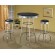 Round Bar Table Black and Chrome