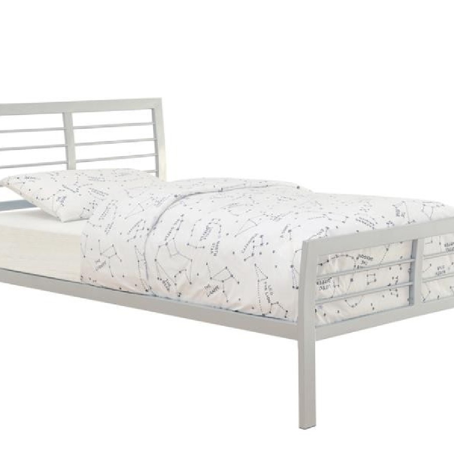 Cooper Full Metal Bed Silver