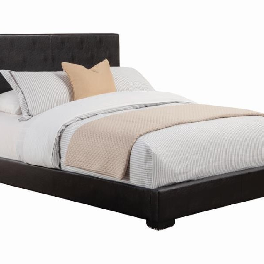 Conner Full Upholstered Panel Bed Black