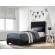 Conner Twin Upholstered Panel Bed Black