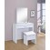 2-piece Vanity Set with Lift-Top Stool White