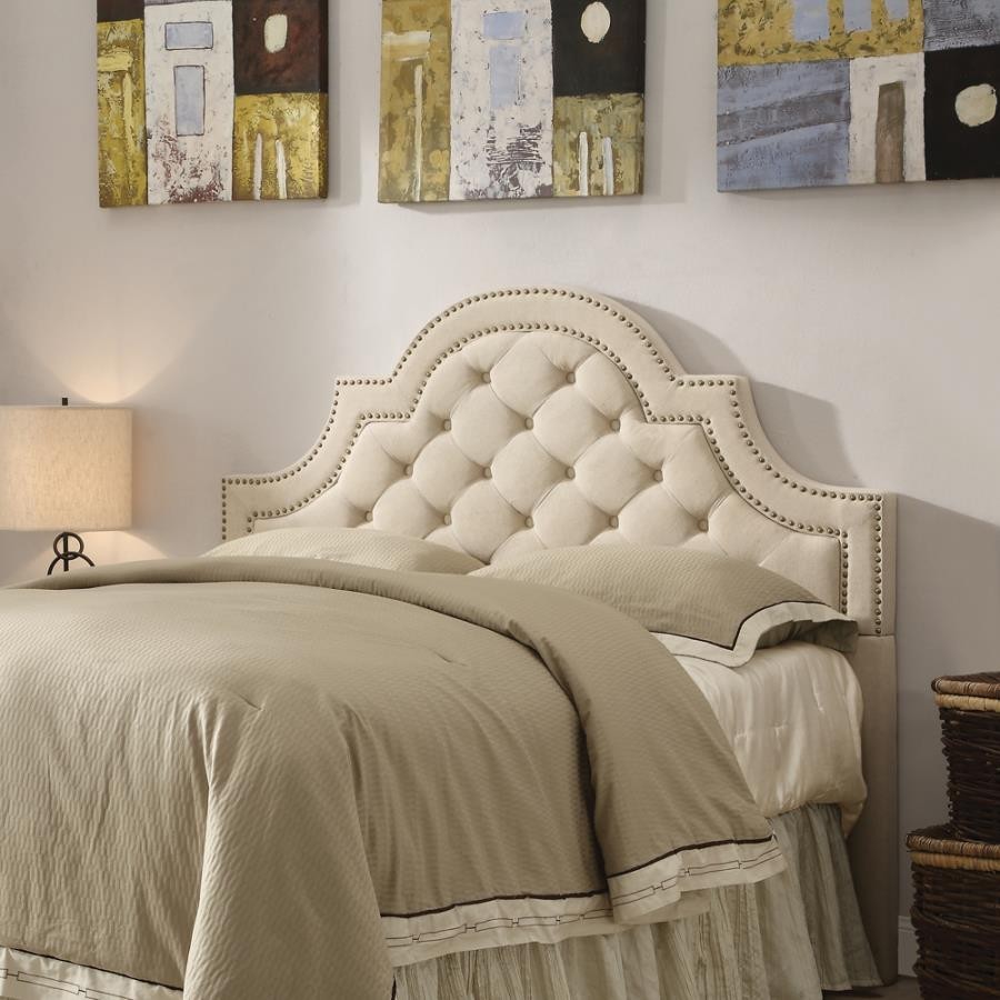 Ojai Eastern King and California King Tufted Upholstered Headboard Beige