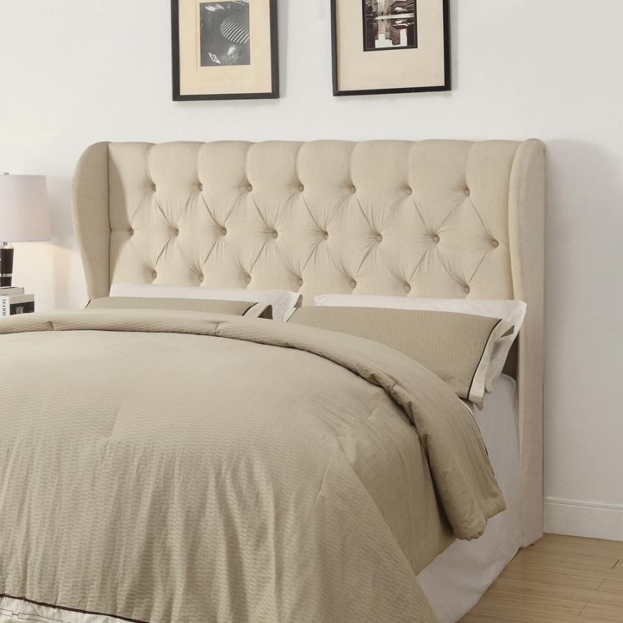 Murrieta King Tufted Upholstered Headboard Beige