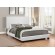 Muave Queen Upholstered Bed White