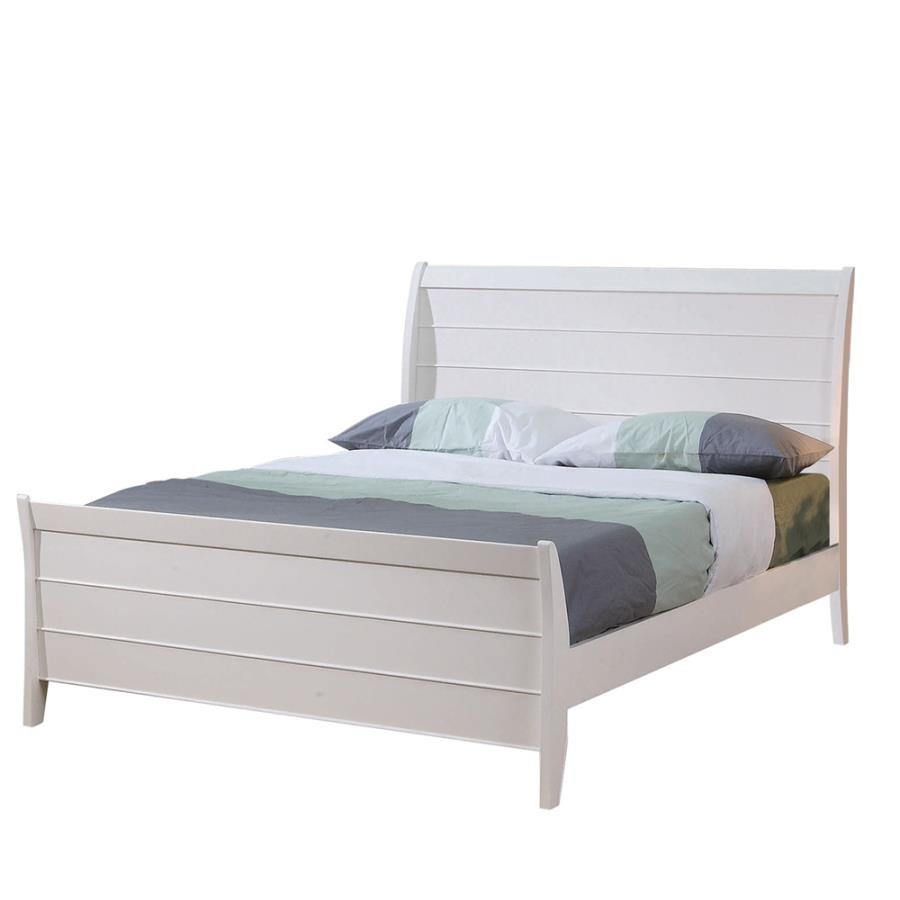 Selena Full Sleigh Platform Bed Buttermilk