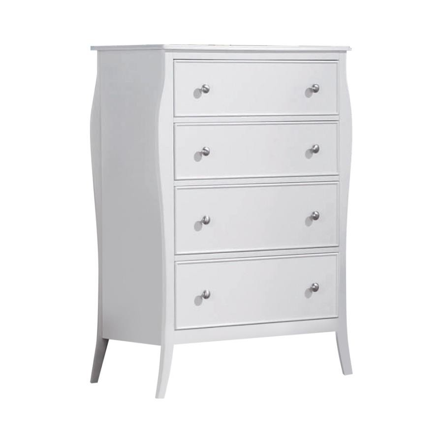 Dominique 4-drawer Chest White