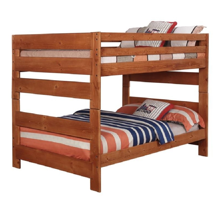 Wrangle Hill Full over Full Bunk Bed Amber Wash