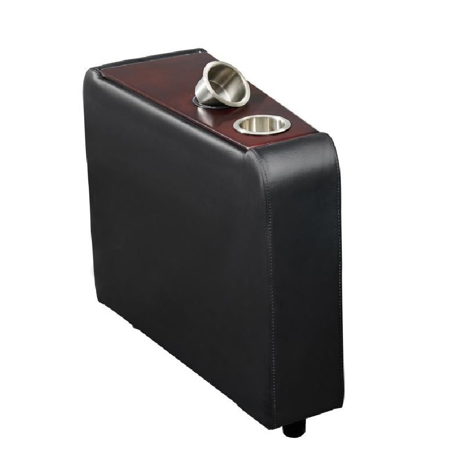 Toohey Home Theater Console Table with Two Cup Holders Black