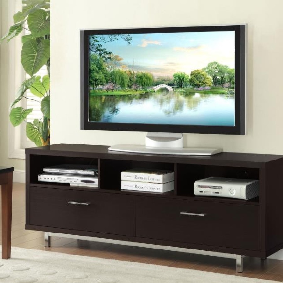 2-drawer Rectangular TV Console Cappuccino