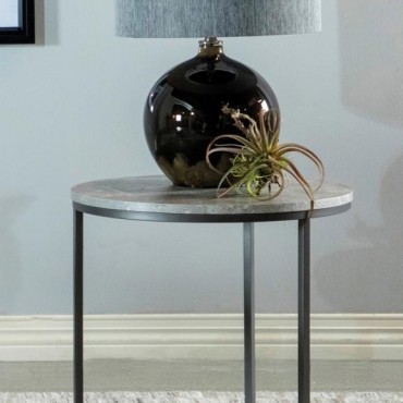 Lainey Round Faux Marble... 2