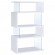 Emelle 4-tier Bookcase White and Clear